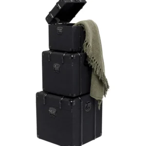 Online KARE Design Trunk Voyage Black (3/Set)
