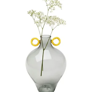 Fashion KARE Design Vase Amore Handle Grey 23cm