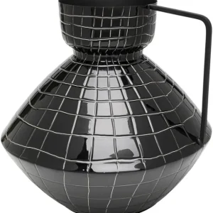 Clearance KARE Design Vase Black Mesh Handle 29cm