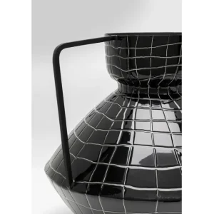 Clearance KARE Design Vase Black Mesh Handle 29cm