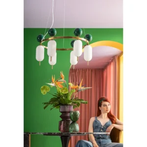Clearance KARE Design Vase Duetto Green 25cm