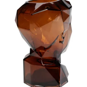Online KARE Design Vase Prisma Face Brown 30cm