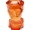 Outlet KARE Design Vase Prisma Face Orange 30cm