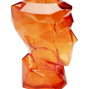 Outlet KARE Design Vase Prisma Face Orange 30cm