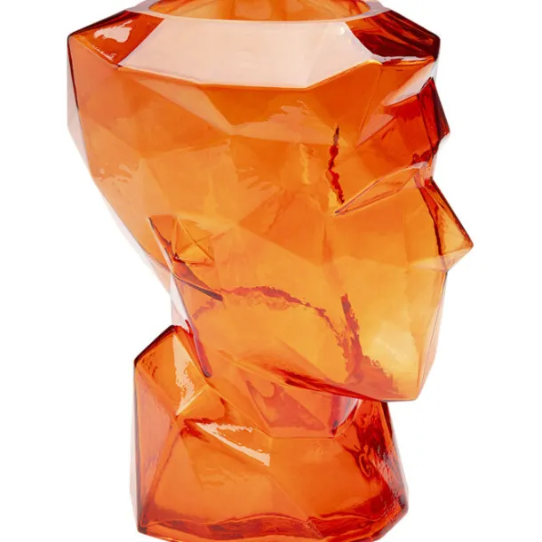 vase_prisma_face_orange_c_1.webp Outlet KARE Design Vase Prisma Face Orange 30cm