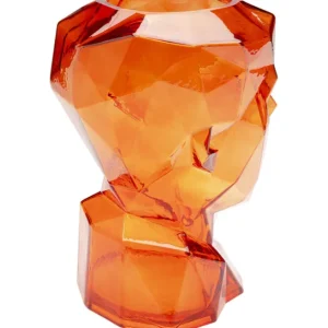 Outlet KARE Design Vase Prisma Face Orange 30cm