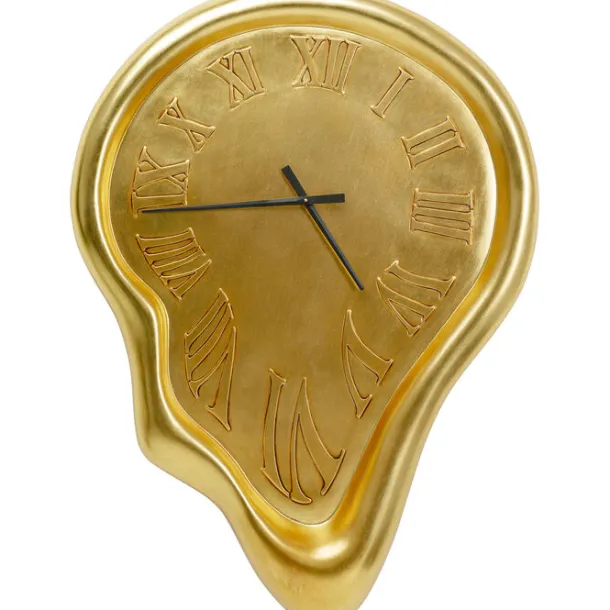 wall_clock_big_drop_gold__0.webp Online KARE Design Wall Clock Big Drop Gold 92x127cm