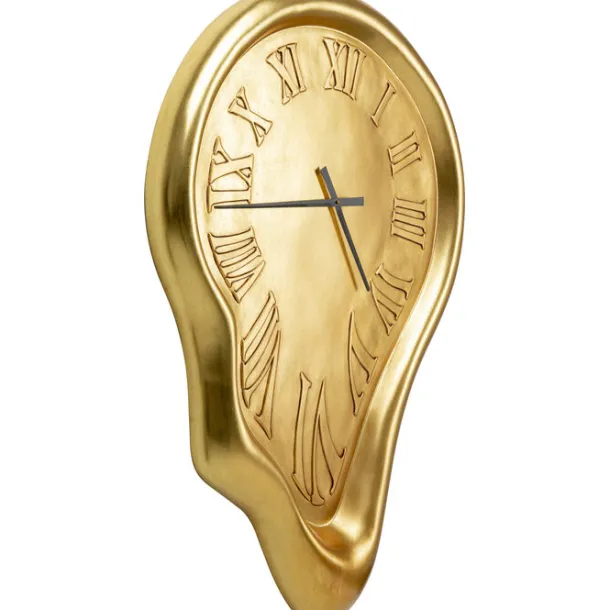 wall_clock_big_drop_gold__2.webp Online KARE Design Wall Clock Big Drop Gold 92x127cm
