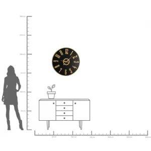 Fashion KARE Design Wall Clock Casino Black Ø76cm