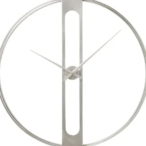 Outlet KARE Design Wall Clock Clip Silver Ø60cm