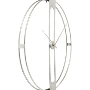Outlet KARE Design Wall Clock Clip Silver Ø60cm