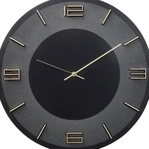 Online KARE Design Wall Clock Leonardo Black/Gold Ø49cm