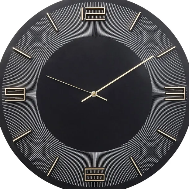 wall_clock_leonardo_black_0.webp Online KARE Design Wall Clock Leonardo Black/Gold Ø49cm