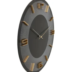 Online KARE Design Wall Clock Leonardo Black/Gold Ø49cm
