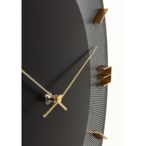 Online KARE Design Wall Clock Leonardo Black/Gold Ø49cm