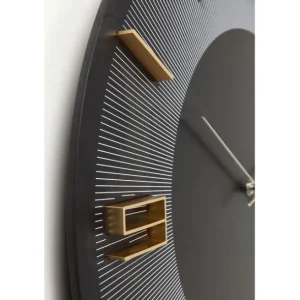 Online KARE Design Wall Clock Leonardo Black/Gold Ø49cm