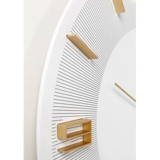wall_clock_leonardo_white_5.webp Hot KARE Design Wall Clock Leonardo White/Gold Ø49cm