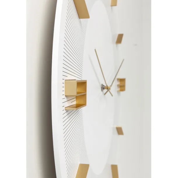 wall_clock_leonardo_white_7.webp Hot KARE Design Wall Clock Leonardo White/Gold Ø49cm