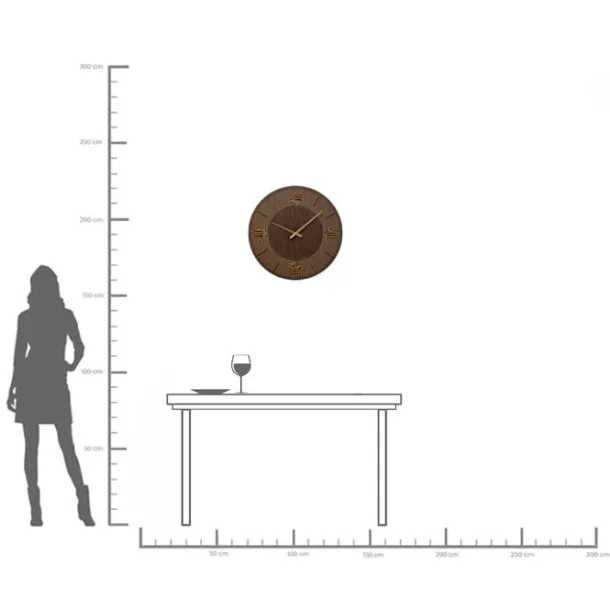 wall_clock_levi_brown_cm_3.webp Clearance KARE Design Wall Clock Levi Brown Ø60cm