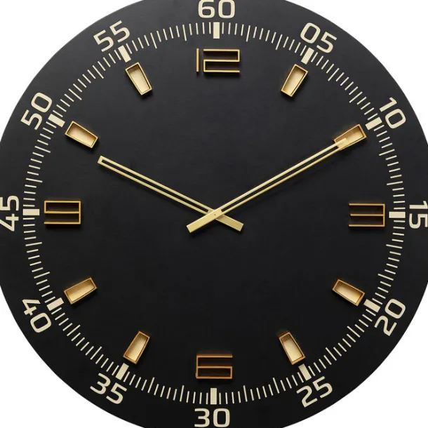 wall_clock_milk_bar_black_0.webp Outlet KARE Design Wall Clock Milk Bar Black Ø60cm