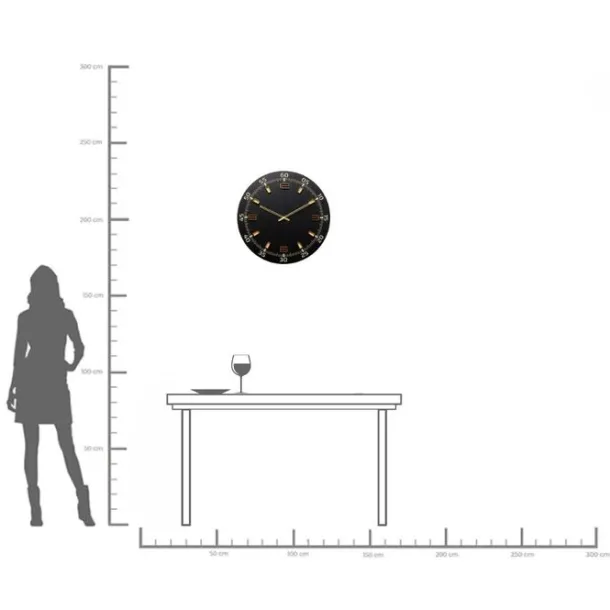 wall_clock_milk_bar_black_2.webp Outlet KARE Design Wall Clock Milk Bar Black Ø60cm