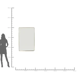 Best KARE Design Wall Mirror Curve Brass 80x120cm