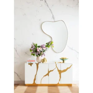 Discount KARE Design Wall Mirror Shape Brass 110x120cm