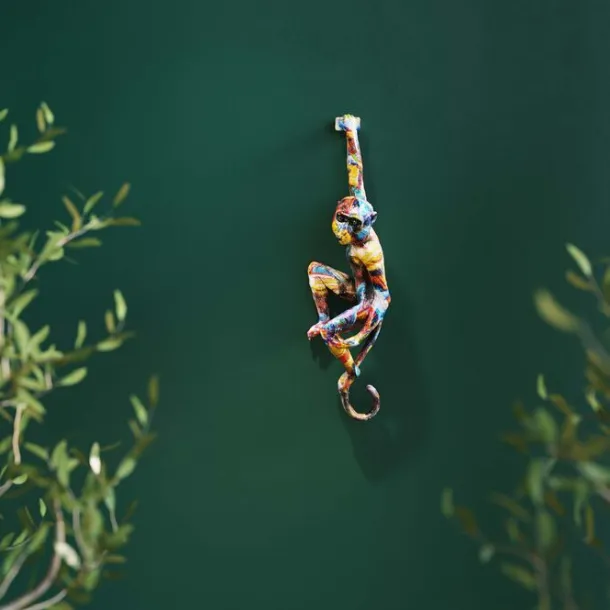 wall_object_hanging_ape_c_1.webp Clearance KARE Design Wall Object Hanging Ape Colorful 17x67cm