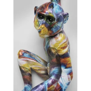 Clearance KARE Design Wall Object Hanging Ape Colorful 17x67cm