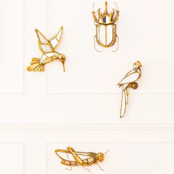 wall_object_parrot_mirror_2.webp Online KARE Design Wall Object Parrot Mirror 15x43cm