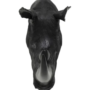Clearance KARE Design Wall Object Rhino Head Antique Black 22x43cm