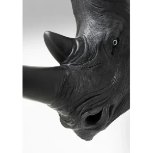 Clearance KARE Design Wall Object Rhino Head Antique Black 22x43cm