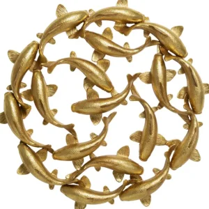 Best KARE Design Wall Object School of Koi Gold Ø102cm