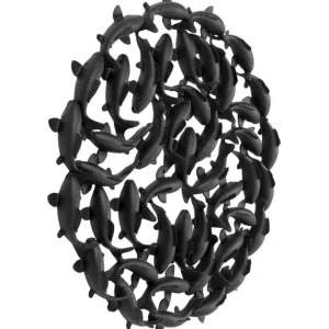 Outlet KARE Design Wall Object School of Koi Black Ø160cm