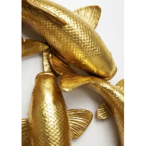 Best KARE Design Wall Object School of Koi Gold Ø102cm
