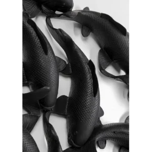 Outlet KARE Design Wall Object School of Koi Black Ø160cm