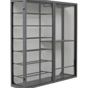 Fashion KARE Design Wall Wine Shelf Porto Black 75x80cm