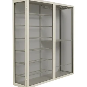 Best KARE Design Wall Wine Shelf Porto Greige 75x80cm