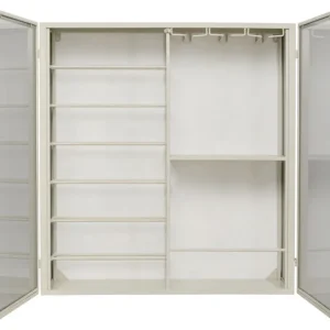 Best KARE Design Wall Wine Shelf Porto Greige 75x80cm