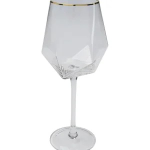Best KARE Design Wine Glass Diamond Gold Rim
