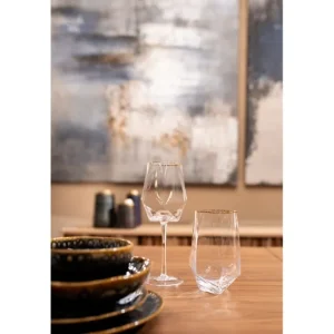 Best KARE Design Wine Glass Diamond Gold Rim