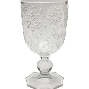Fashion KARE Design Wine Glass Ice Flowers Clear