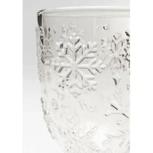 Fashion KARE Design Wine Glass Ice Flowers Clear