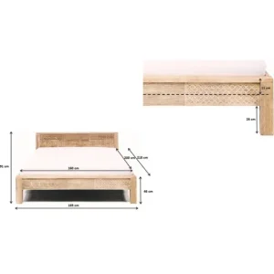 Outlet KARE Design Wooden Bed Puro High 160x200