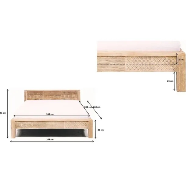 wooden_bed_puro_high_x_2.webp Outlet KARE Design Wooden Bed Puro High 160x200